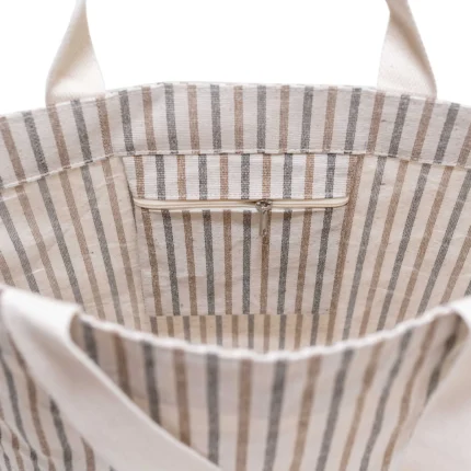 Juco grocery tote bag interior view showing spacious storage for vegetables and essentials