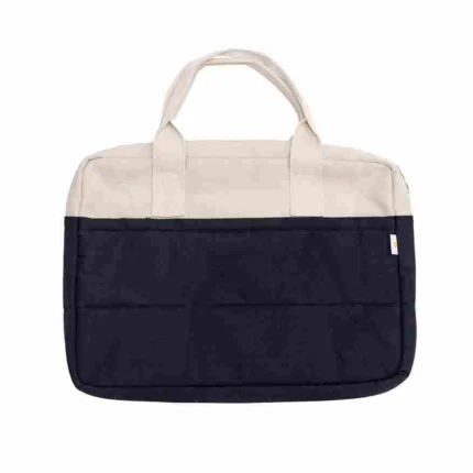 Office laptop bag made from durable canvas with padded laptop compartment, ideal office laptop bag for men and women