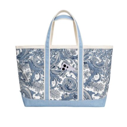 Ventura Tote Large in paisley canvas with spacious interior and durable carry handles