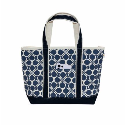 Ventura Tote Medium in blue clover canvas with spacious interior and durable carry handles