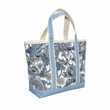 Ventura Tote Medium in paisley canvas with spacious interior and durable carry handles