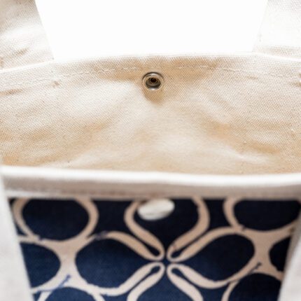 Compact blue clover Ventura Tote Mini canvas tote ideal for shopping, travel, and casual outings